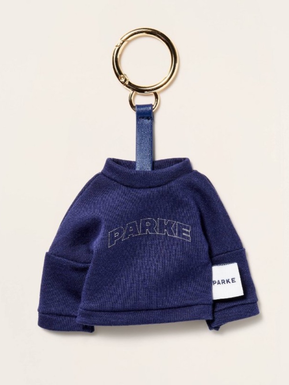 PARKE Navy Mini Sweatshirt Keychain Accessories